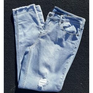 Buffalo‎ David Bitton Jeans Womens 8/29 Jess Mid Rise Skinny Rip Repair Stretch